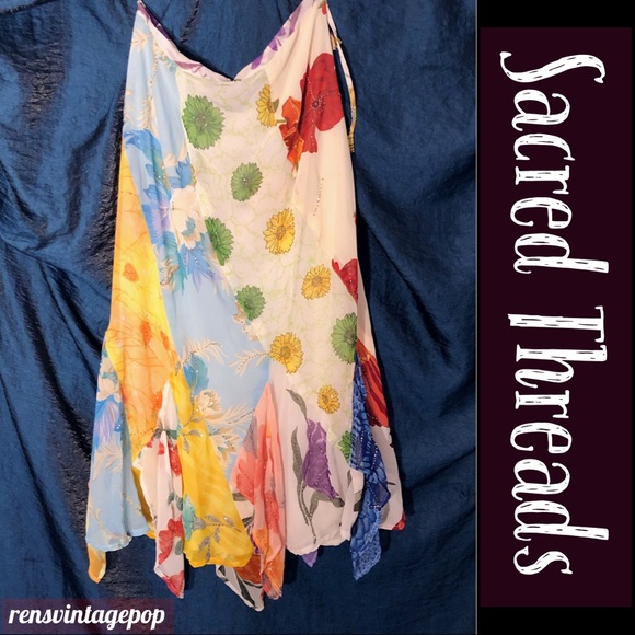 Sacred Threads Dresses & Skirts - Gypsy flowing handkerchief hem skirt